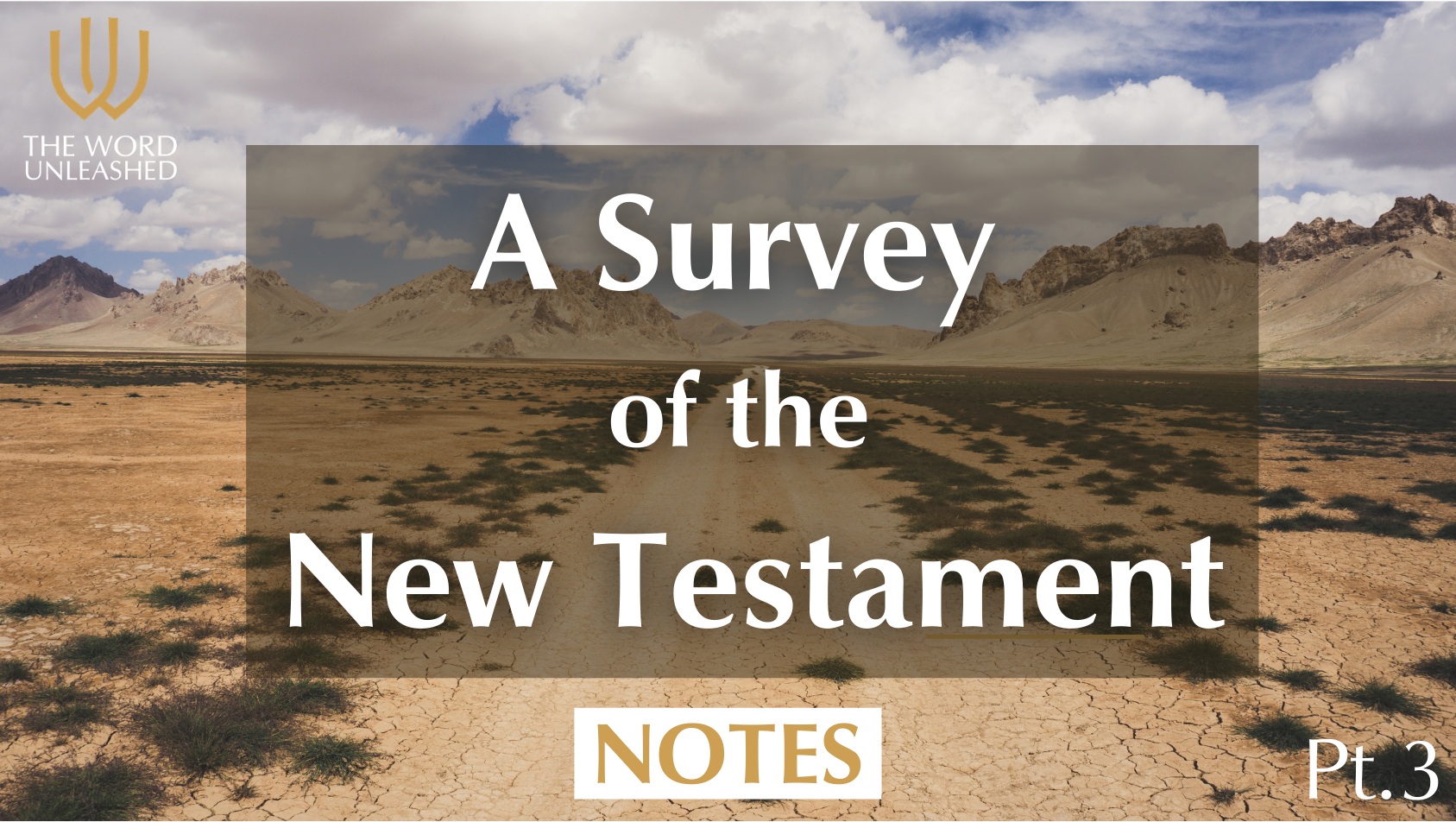 Notes (Pt. 3) - A Survey of the New Testament