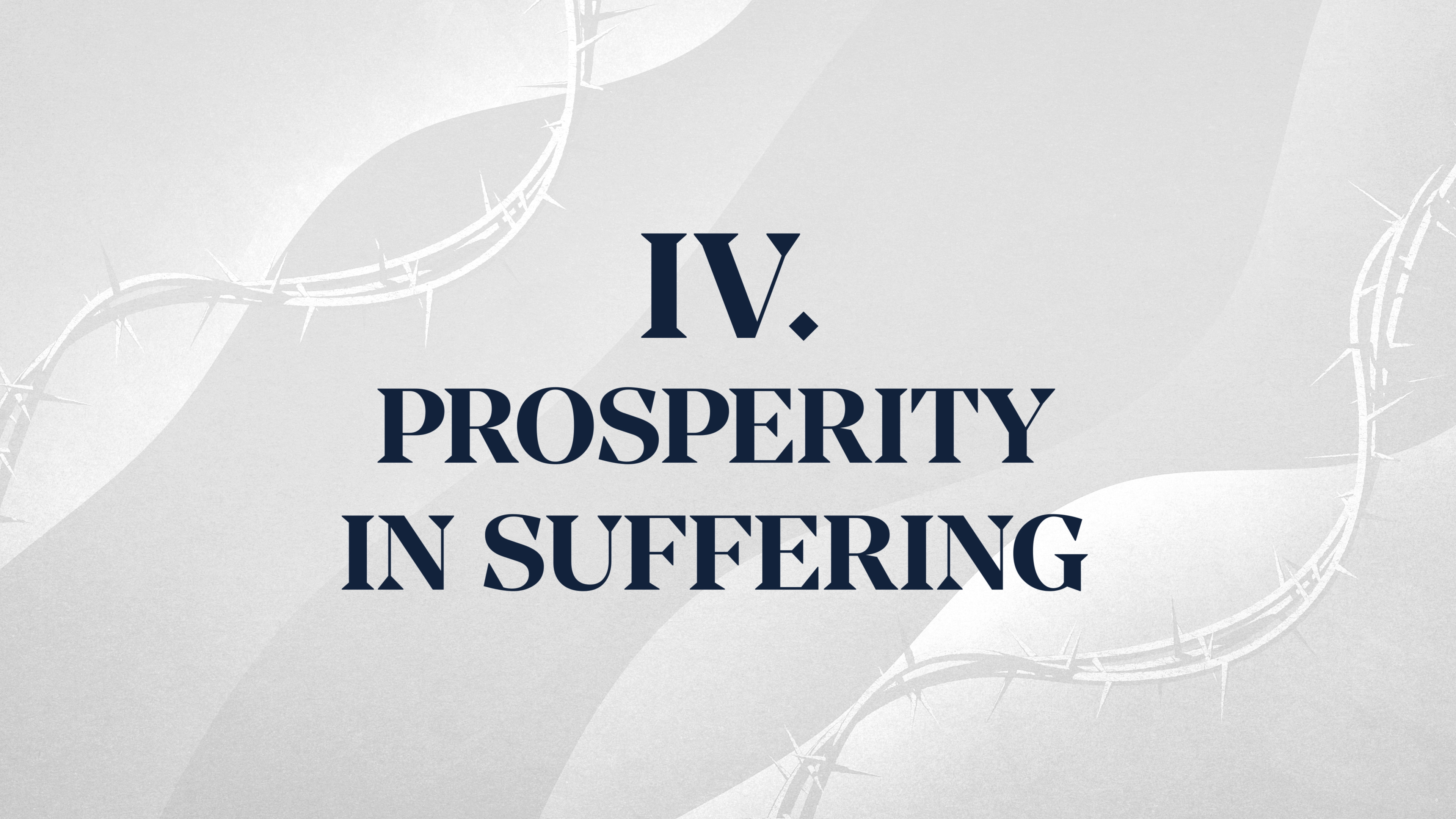Prosperity in Suffering - Chapter 4: Christ Alone