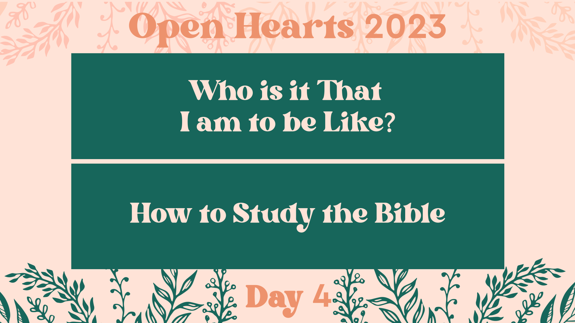 Growing In Godliness - D.4 - Open Hearts Conference 2023