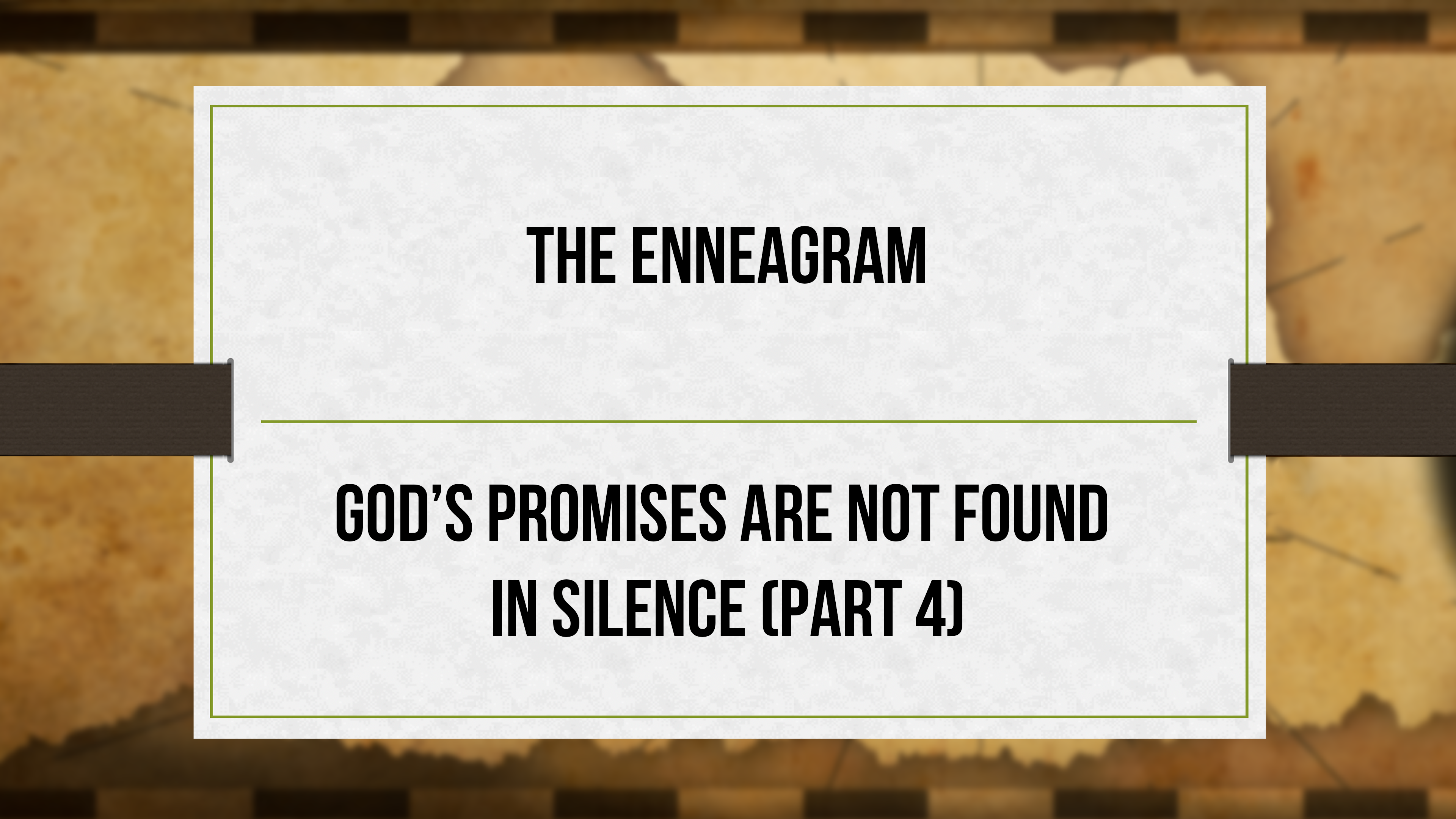 God’s Promises are Not Found in Silence - Critical Issues Commentary