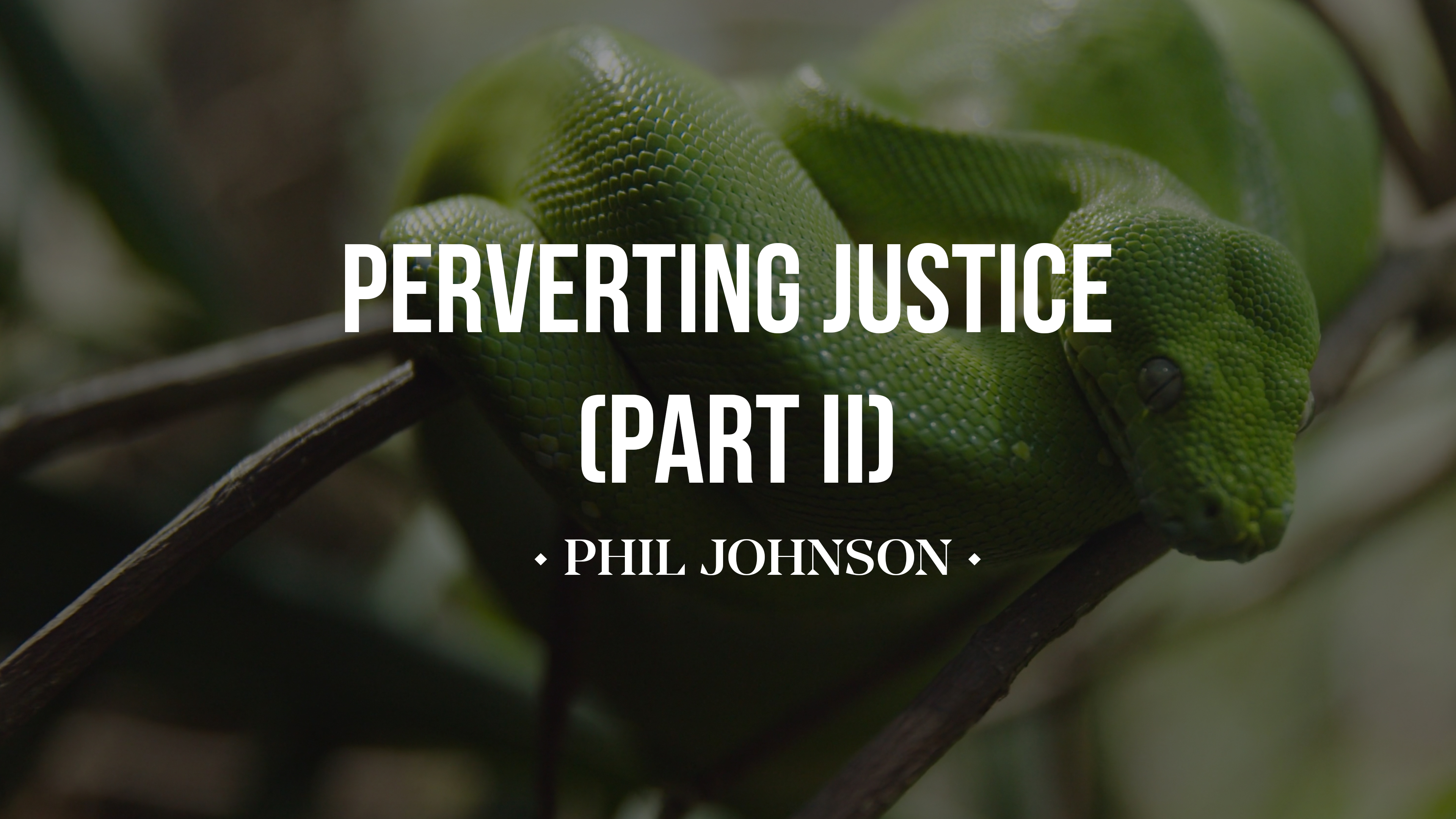 Perverting Justice (Part 2) - Phil Johnson