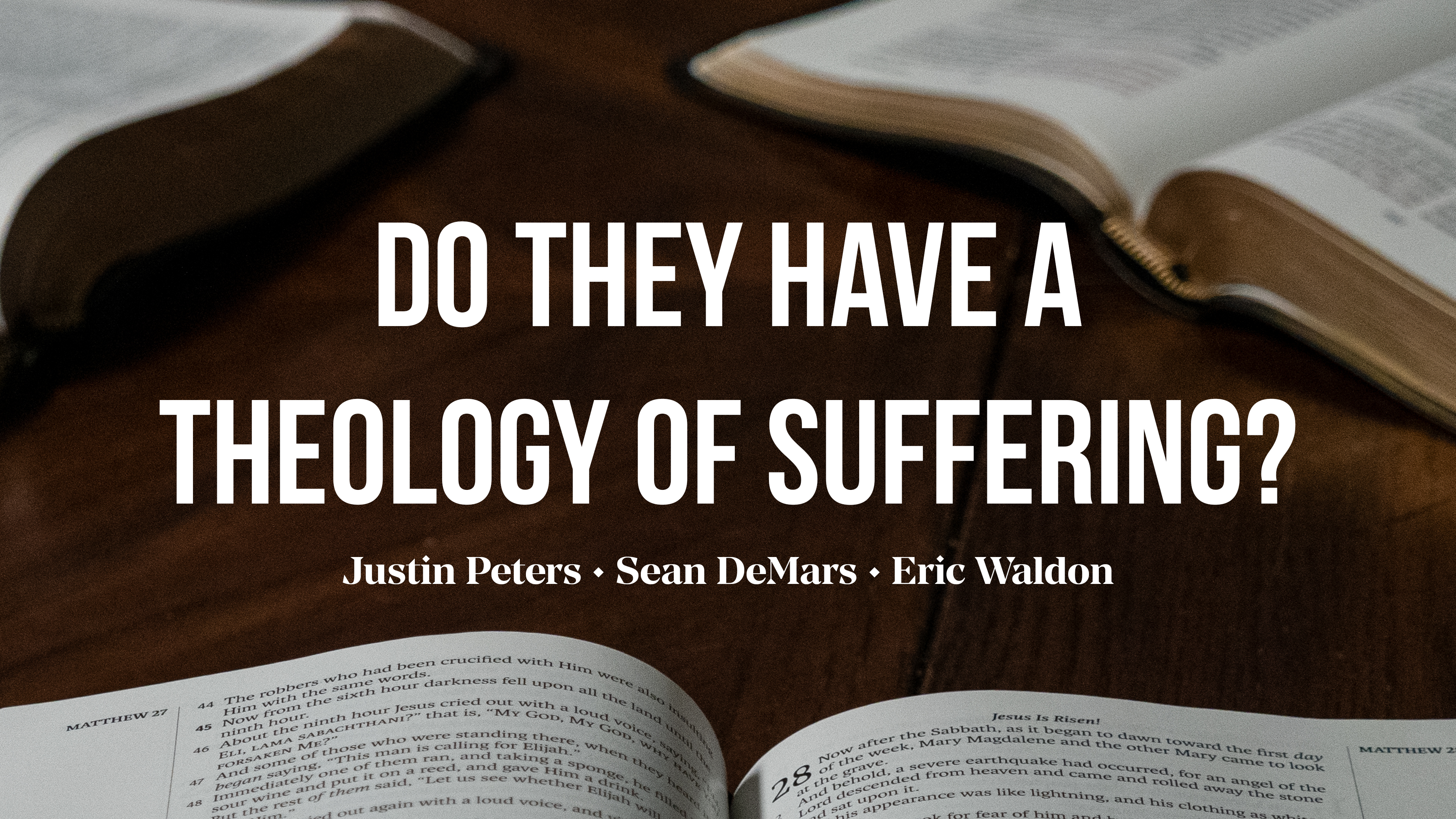 Do They Have a Theology of Suffering? - AG Roundtable