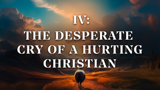 The Desperate Cry of a Hurting Christ...