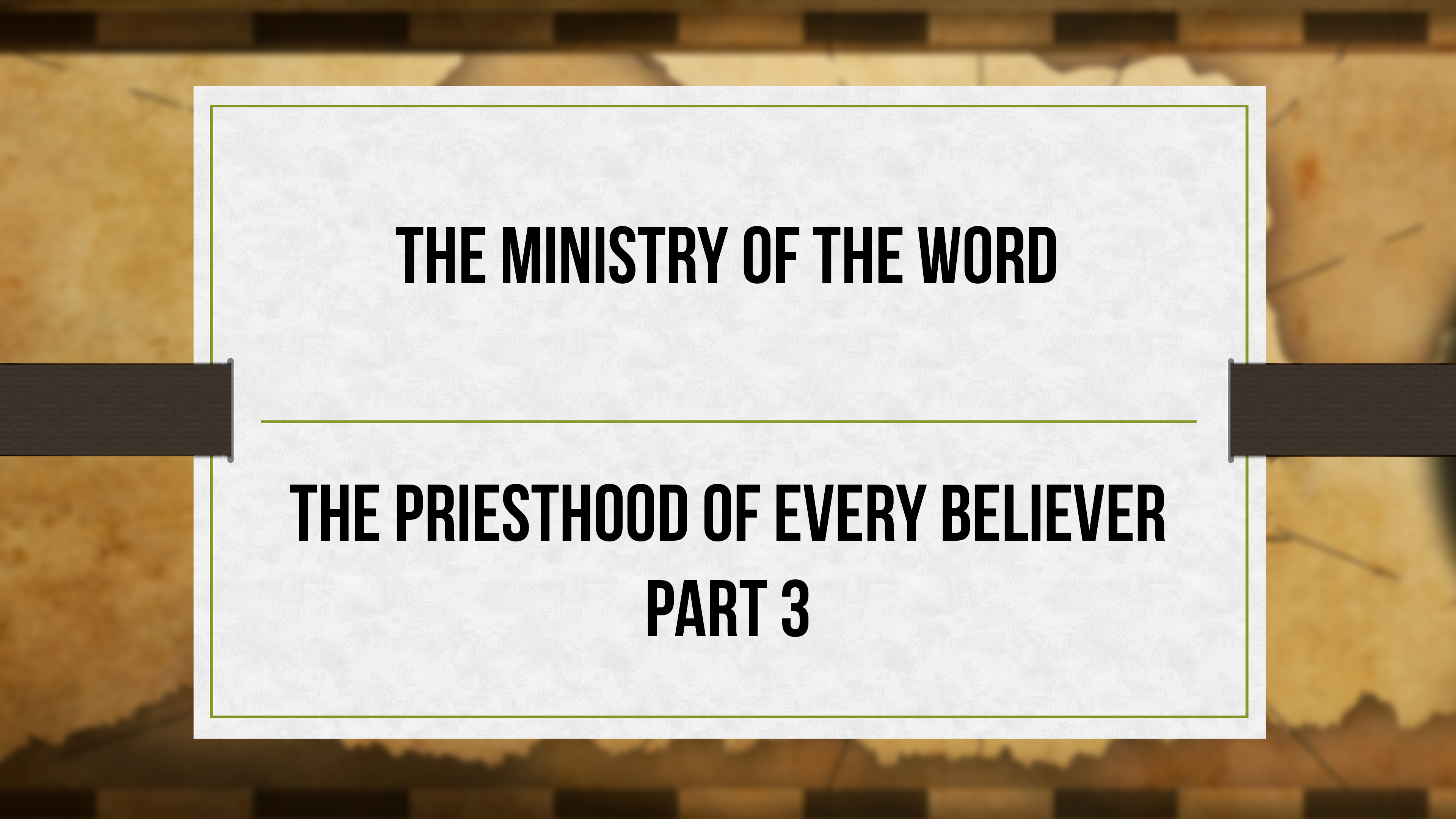 The Ministry of the Word - Critical Issues Commentary