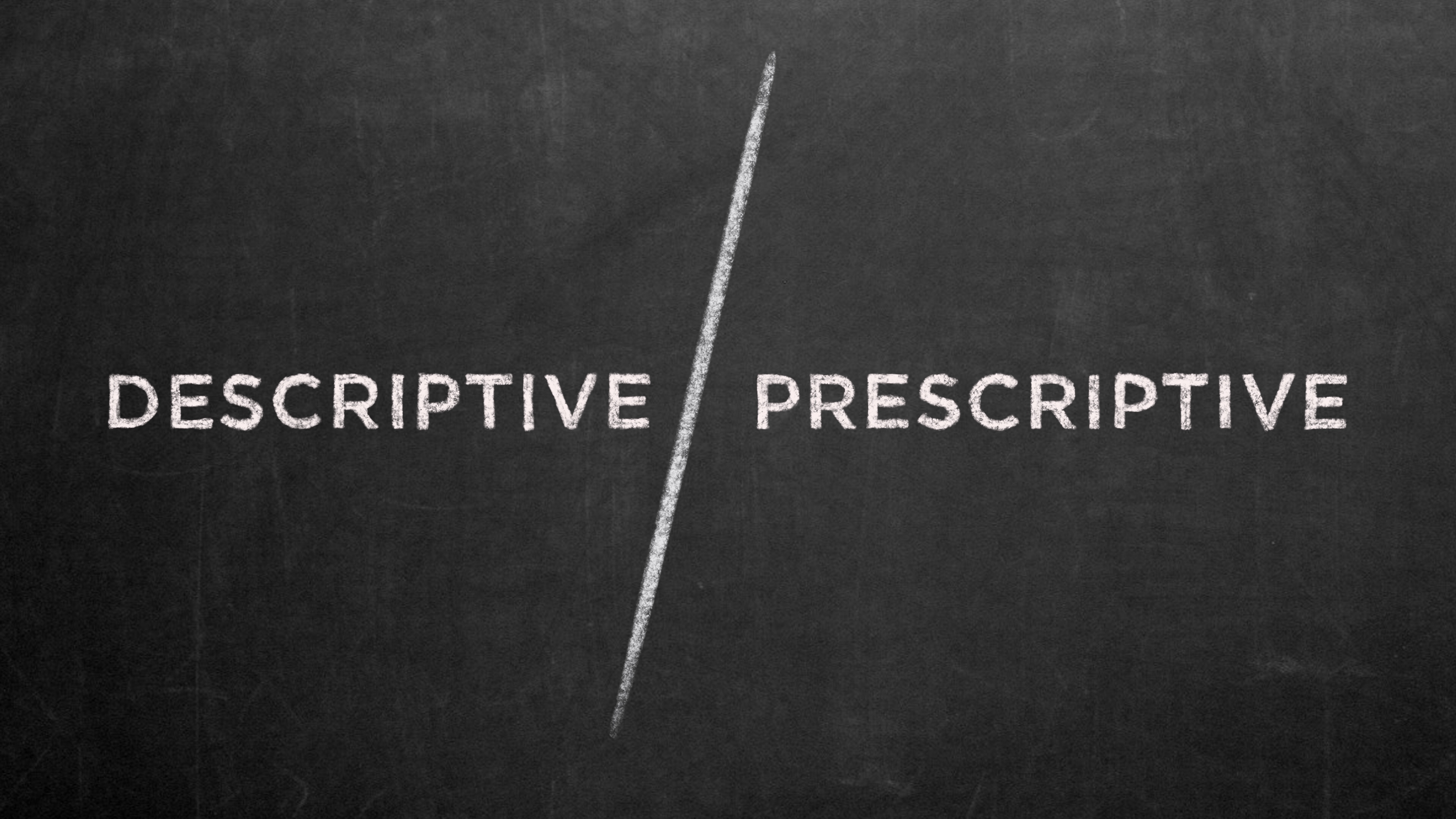 Descriptive vs. Prescriptive - Emilio Ramos