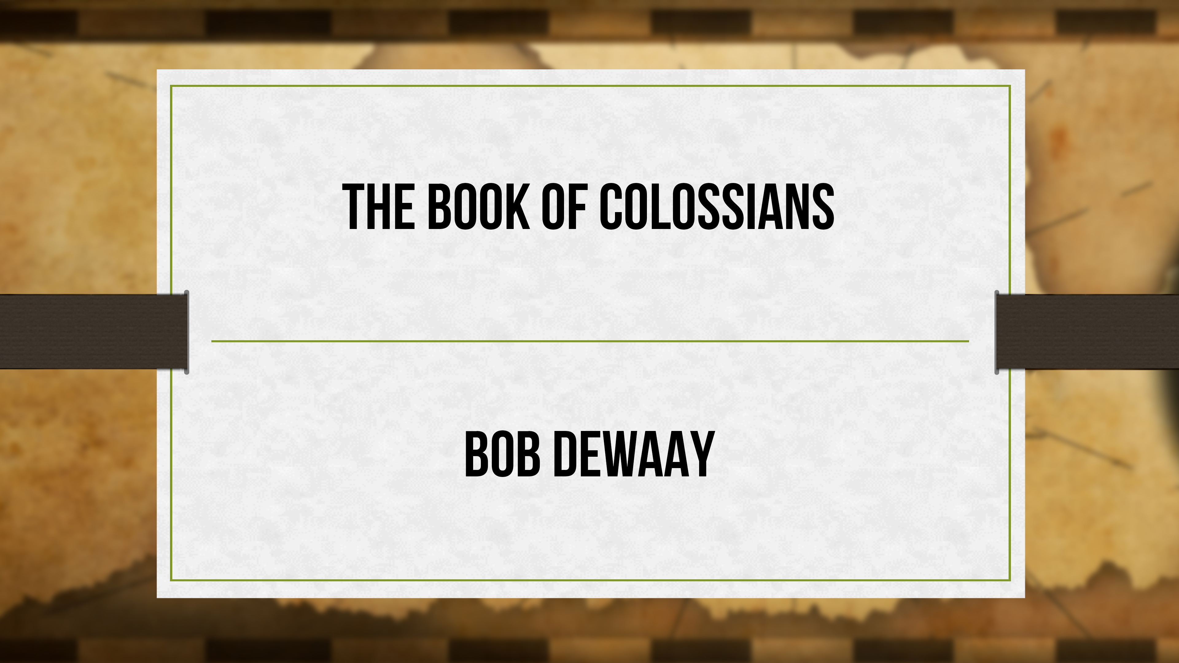 Colossians - Critical Issues Commentary