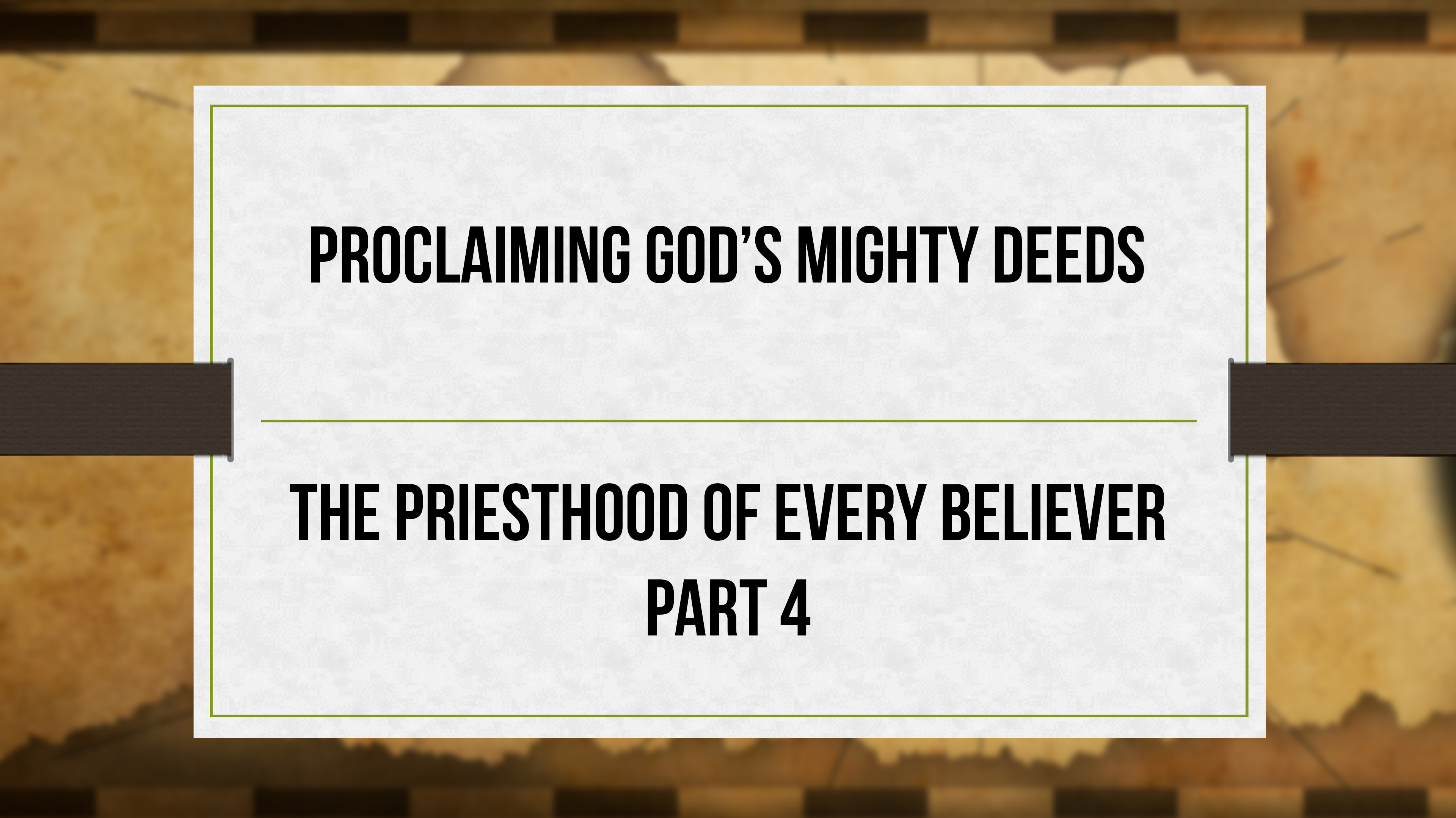 Proclaiming God’s Mighty Deeds - Critical Issues Commentary