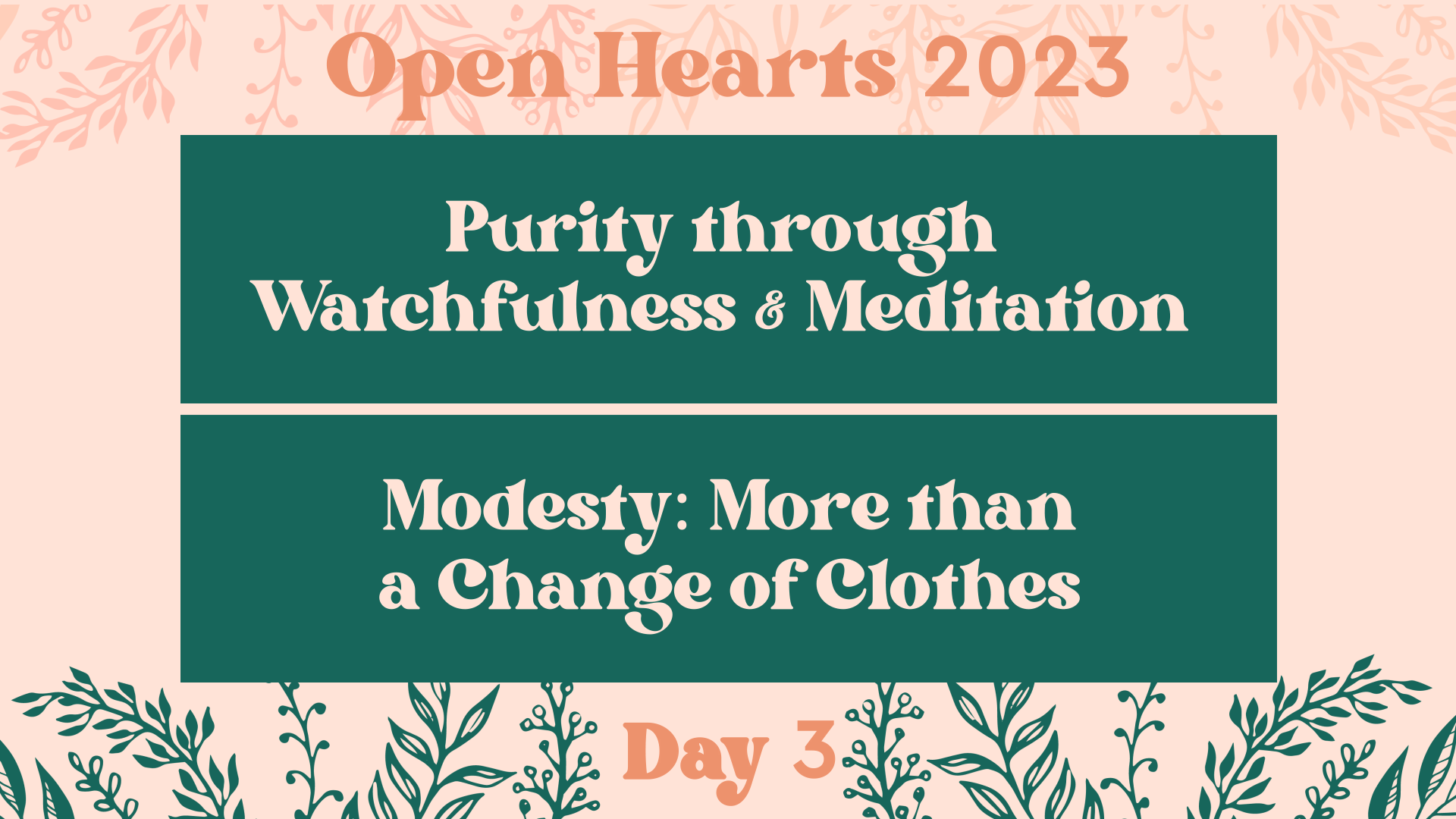 Growing In Godliness - D.3 - Open Hearts Conference 2023