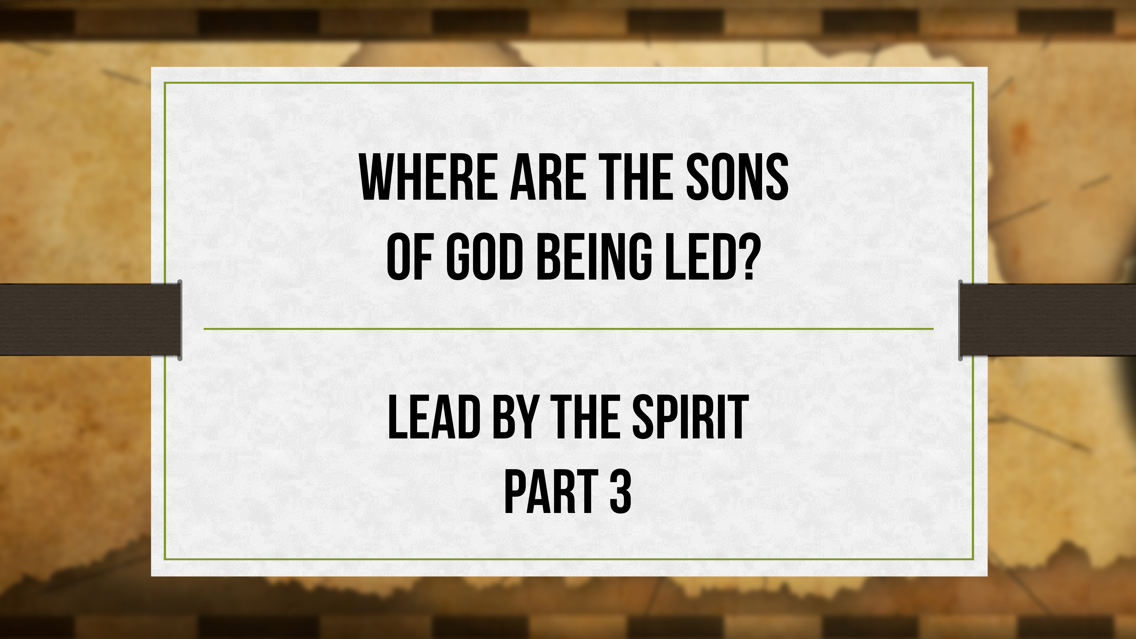 Where are the Sons of God Being Led? - Critical Issues Commentary