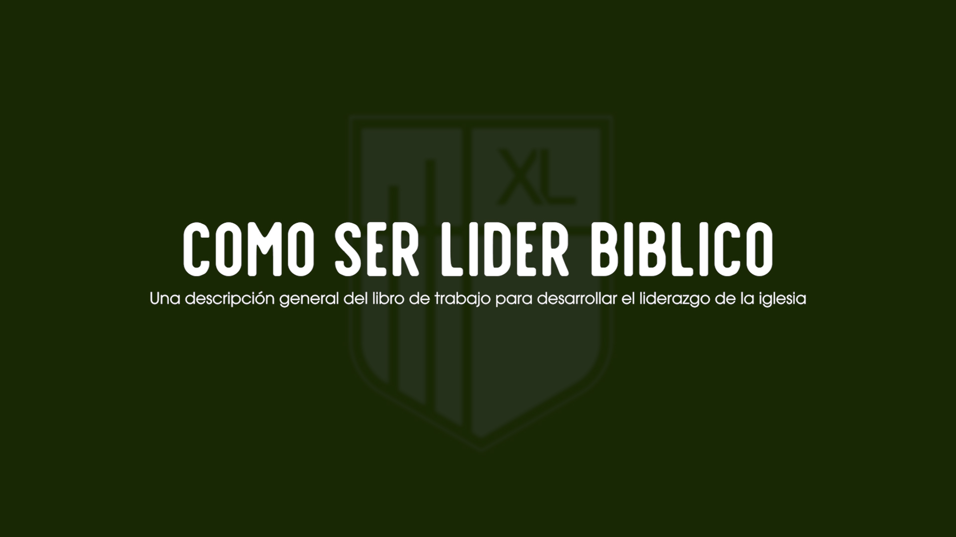 Como Ser Lider Biblico - XL Ministries