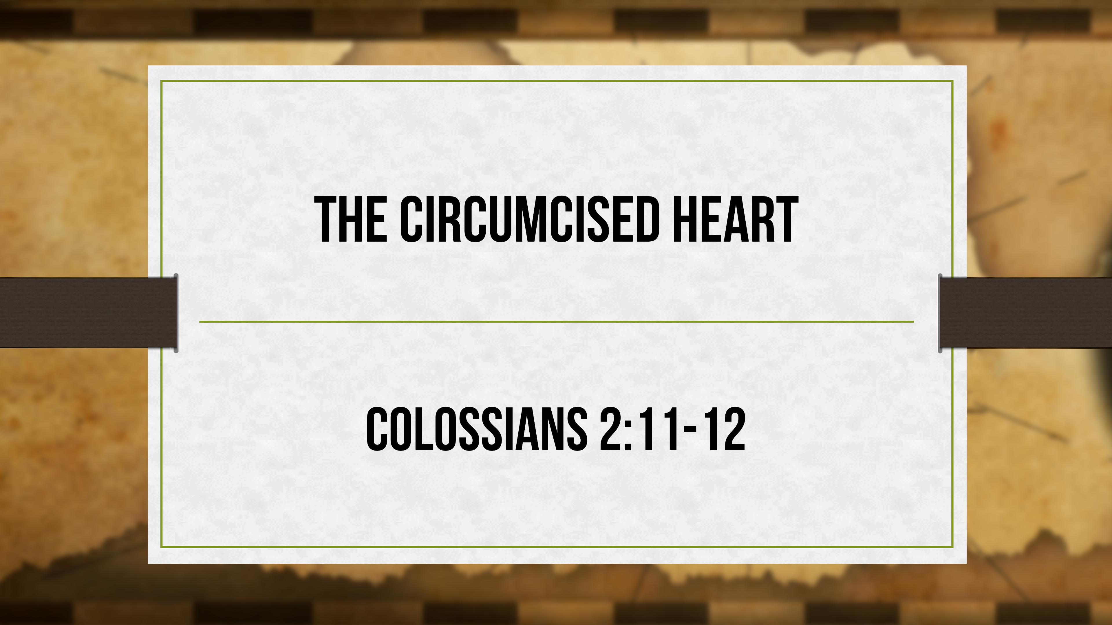 The Circumcised Heart - Critical Issues Commentary
