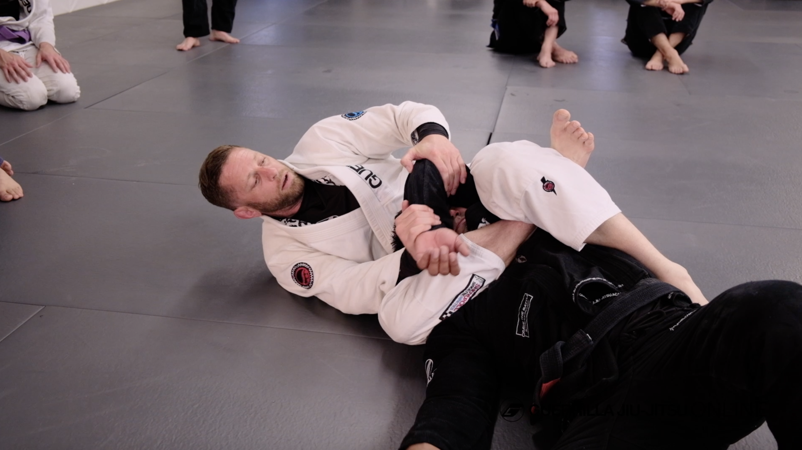 Heel Scrape Back Take to Bow and Arrow Choke to Reverse Triangle Kimura