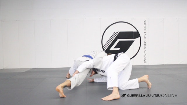 Escape side control to half guard using the single leg.