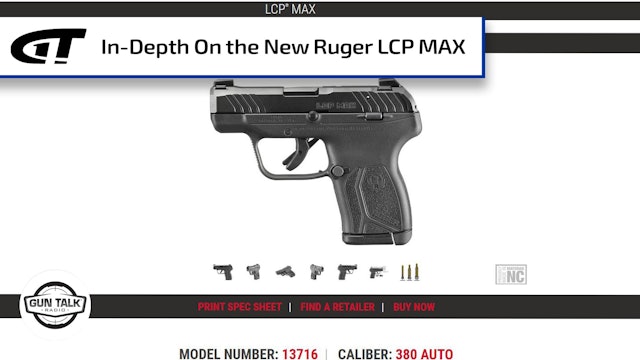 In-Depth on the Ruger LCP MAX
