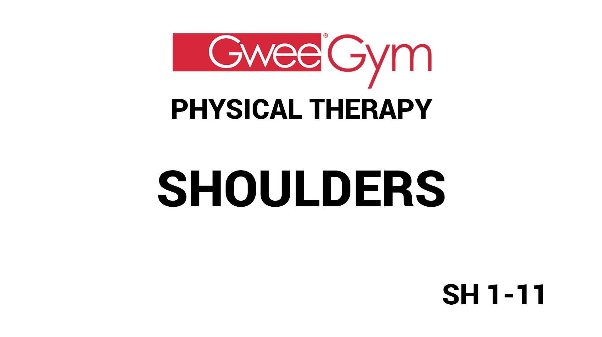 Shoulder Exercises for Physical Therapy
