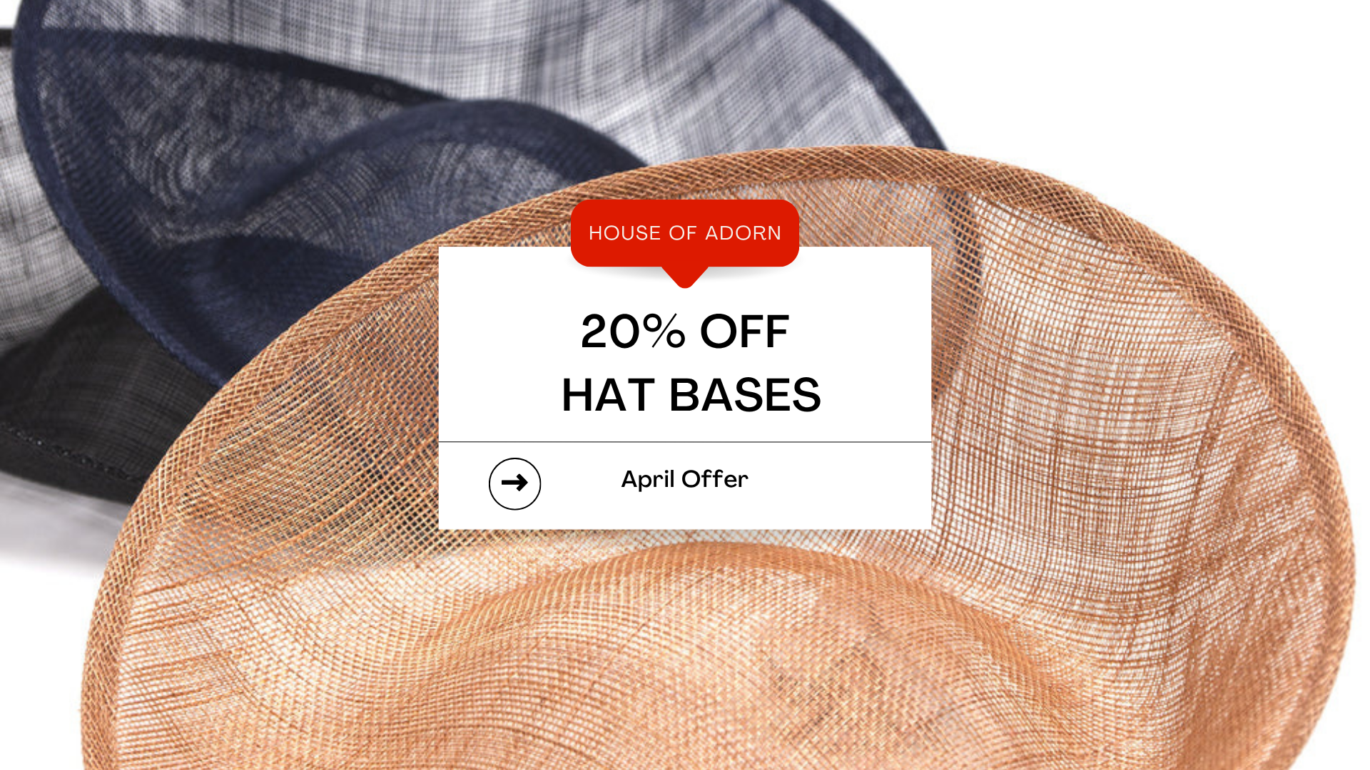 20% Off Fascinator & Hat Bases