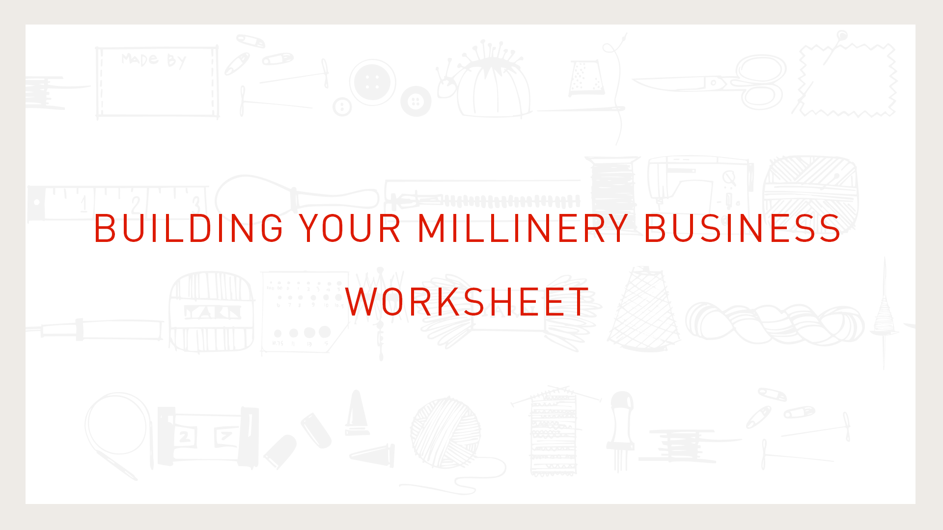 Worksheet: Building Your Business
