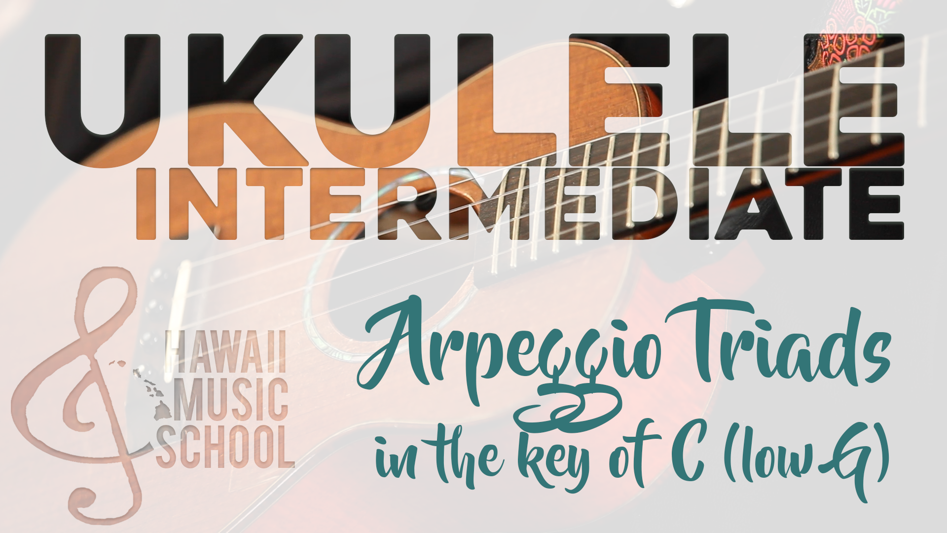 Arpeggio Triads in the Key of C (Low G)