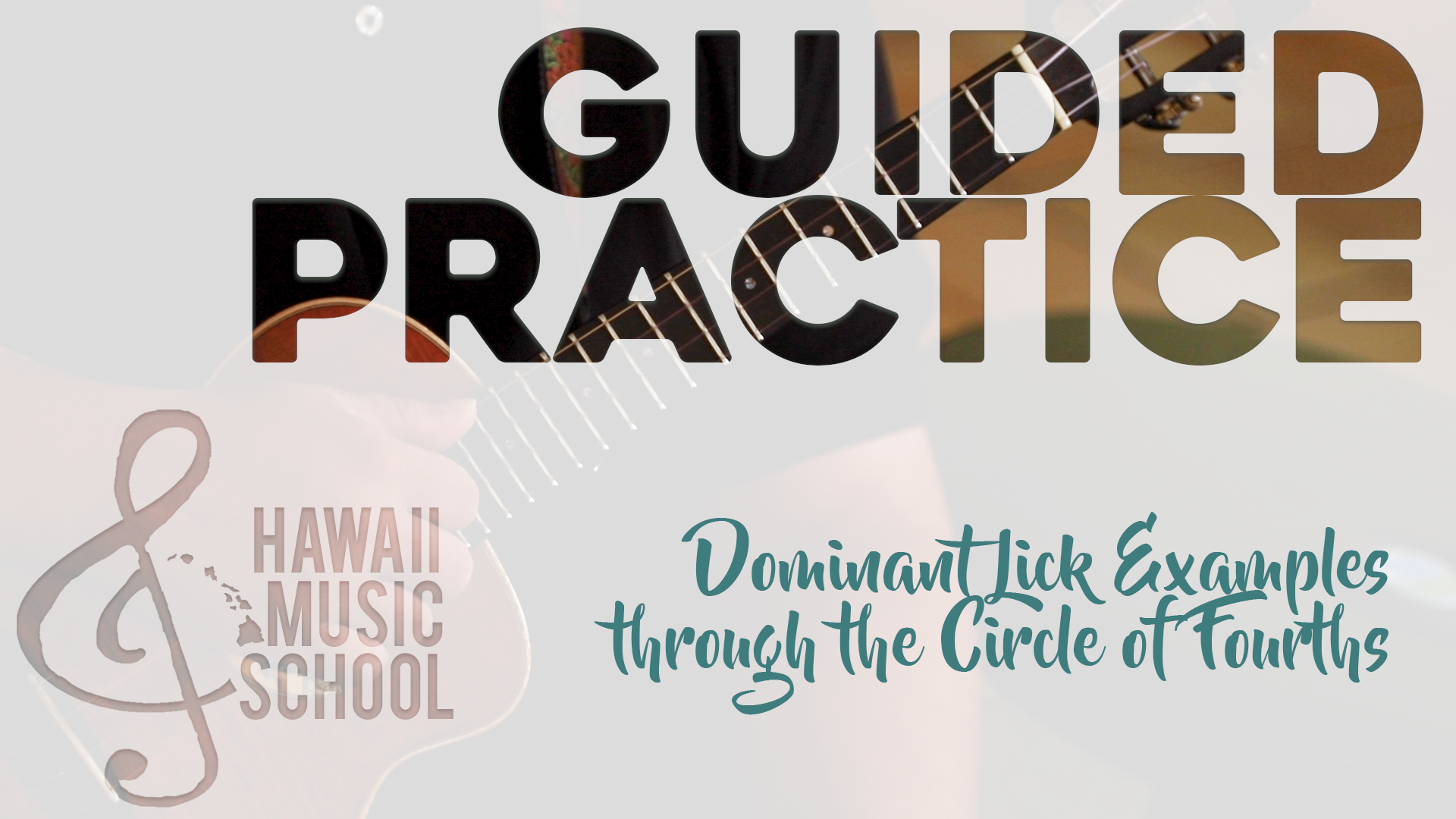 Dominant Lick Examples through the circle of 4ths with exercises