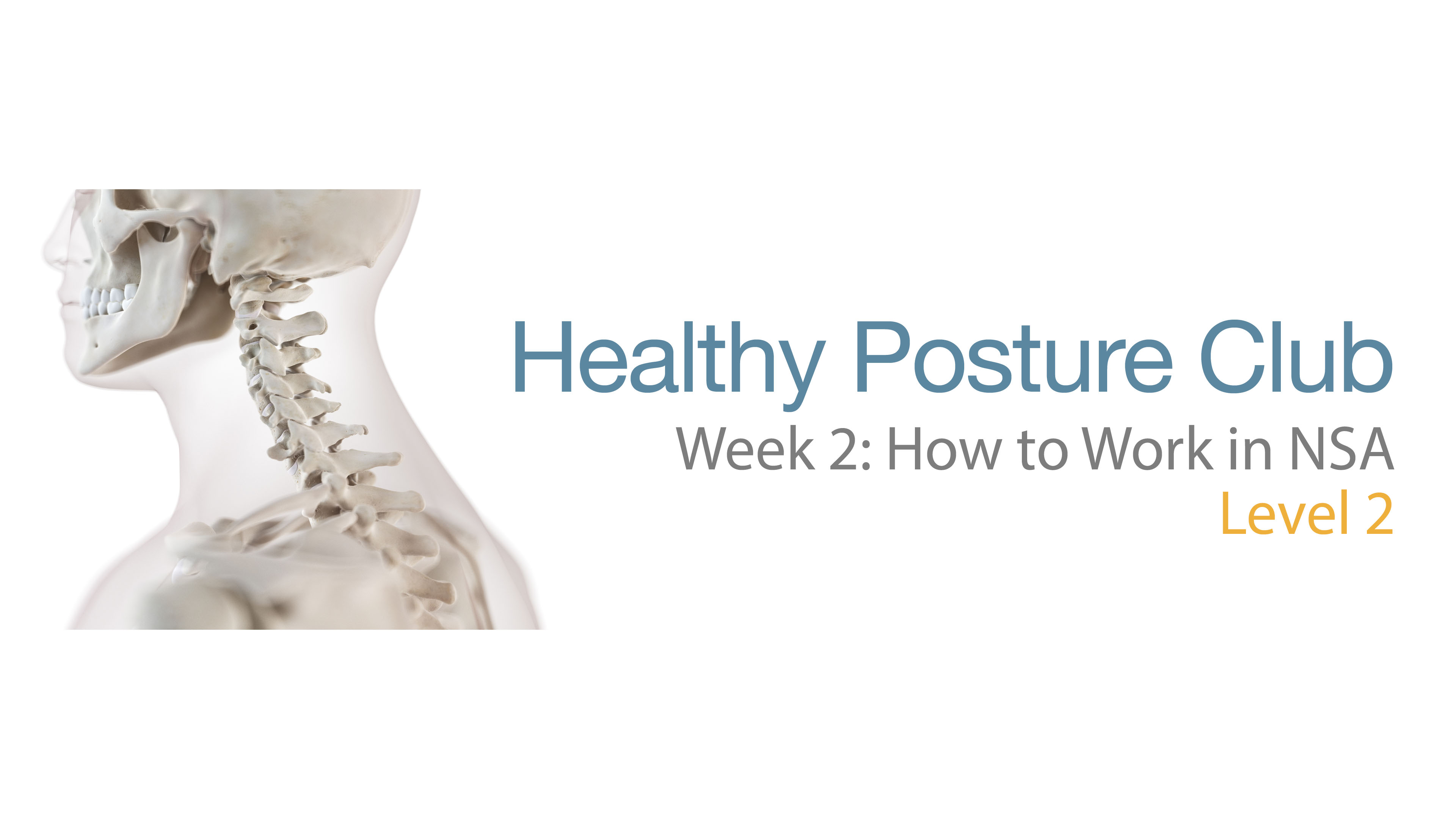 Level 2 (week 2): Maintaining Neutral Spine Alignment at Home