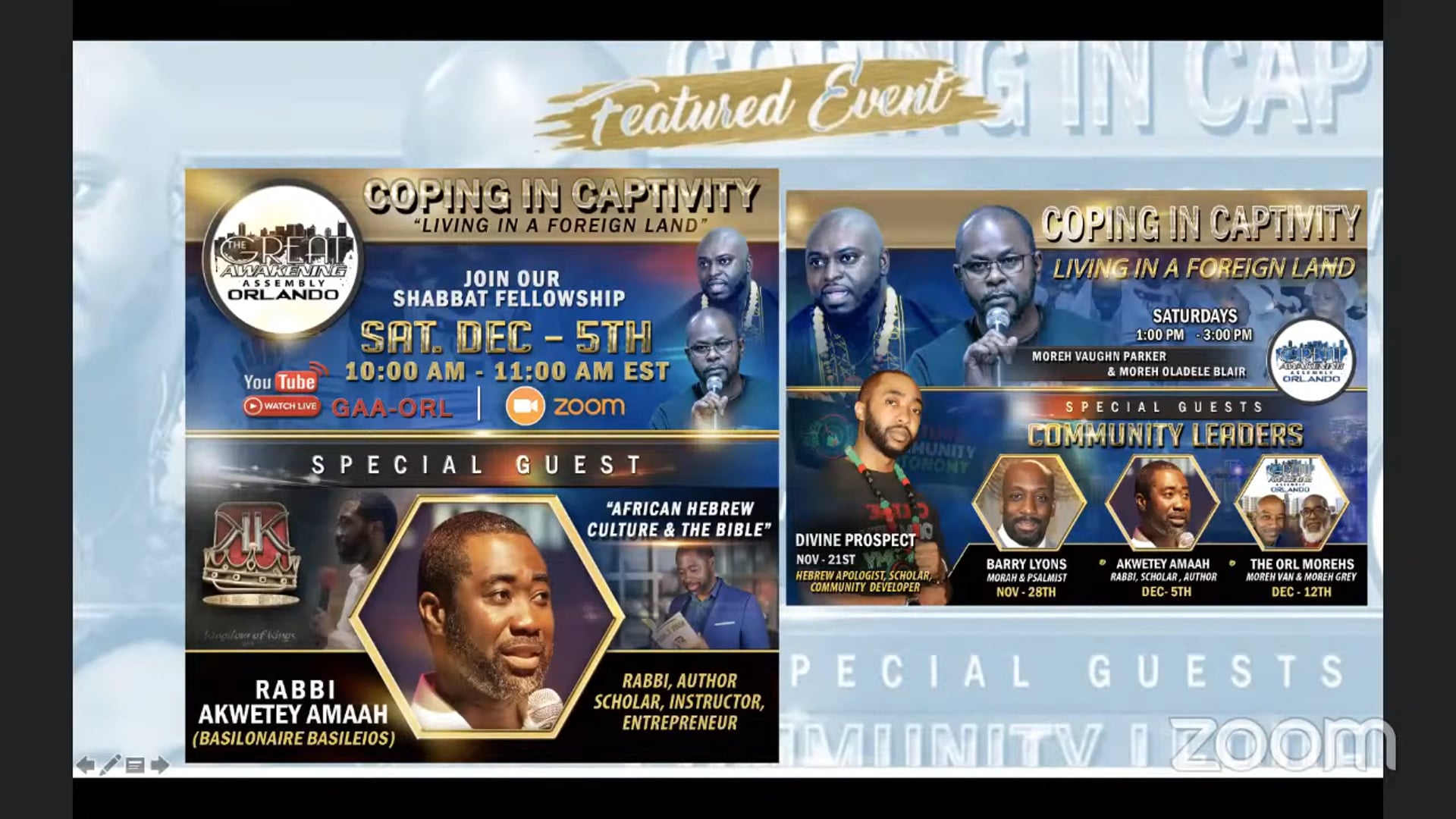 Great Awakening Orlando  Shabbat Fellowship with Rabbi Akwetey Amaah