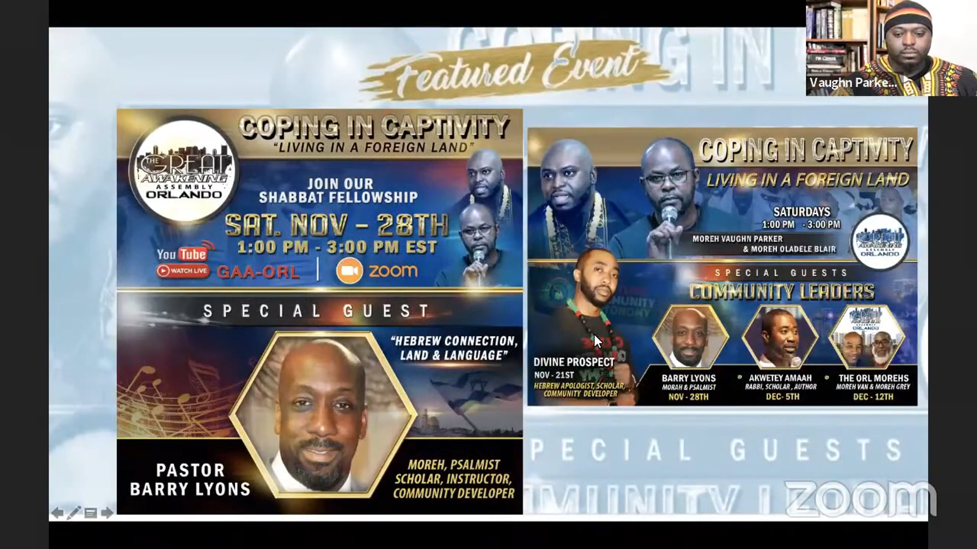 Great Awakening Orlando  Shabbat Fellowship with Pastor Barry Lyons