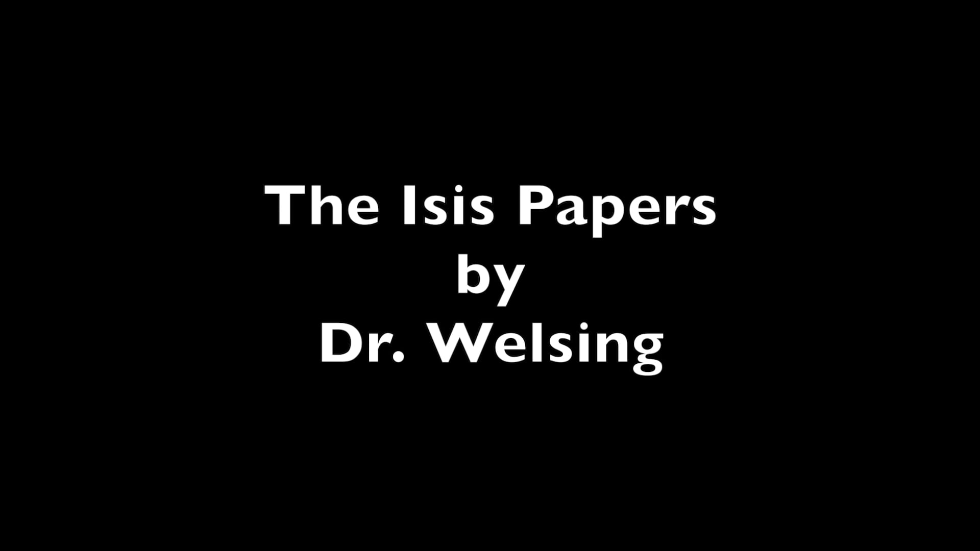 What Is Racism? - The Isis Papers by Dr. Welsing Part 1