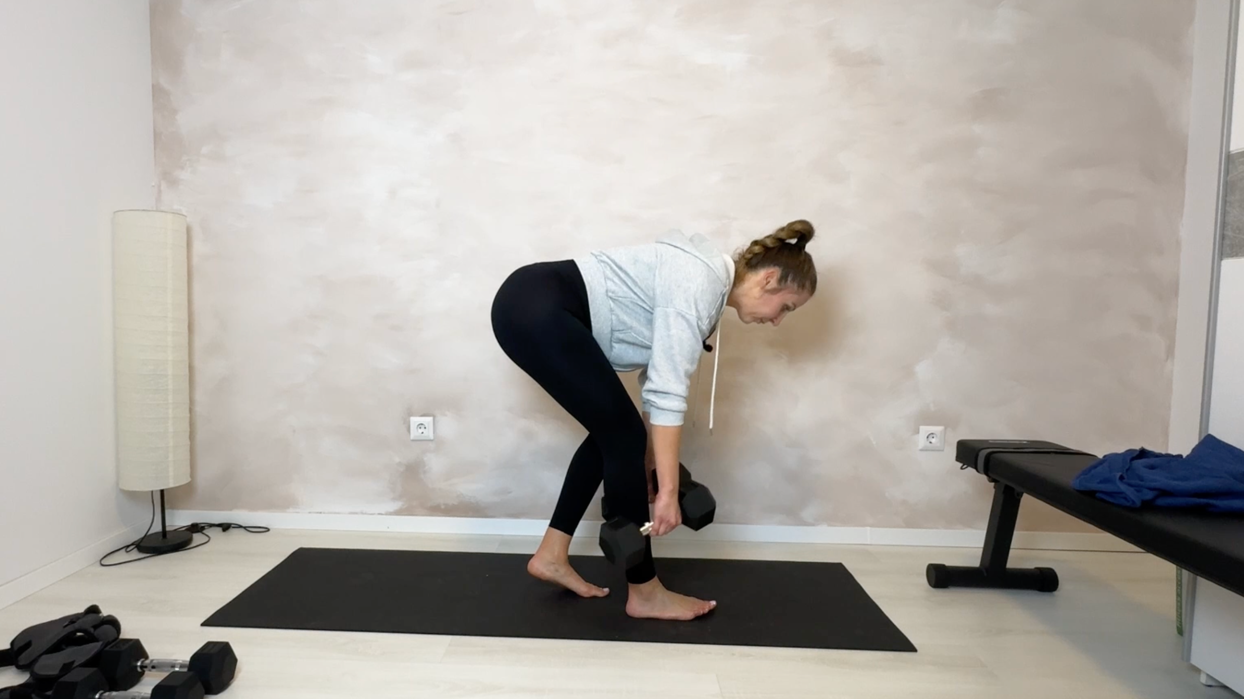 50 MIN - STRENGTH - ALSÓ TEST I KÉZI SÚLYZÓK + LÁBSÚLY + PAD