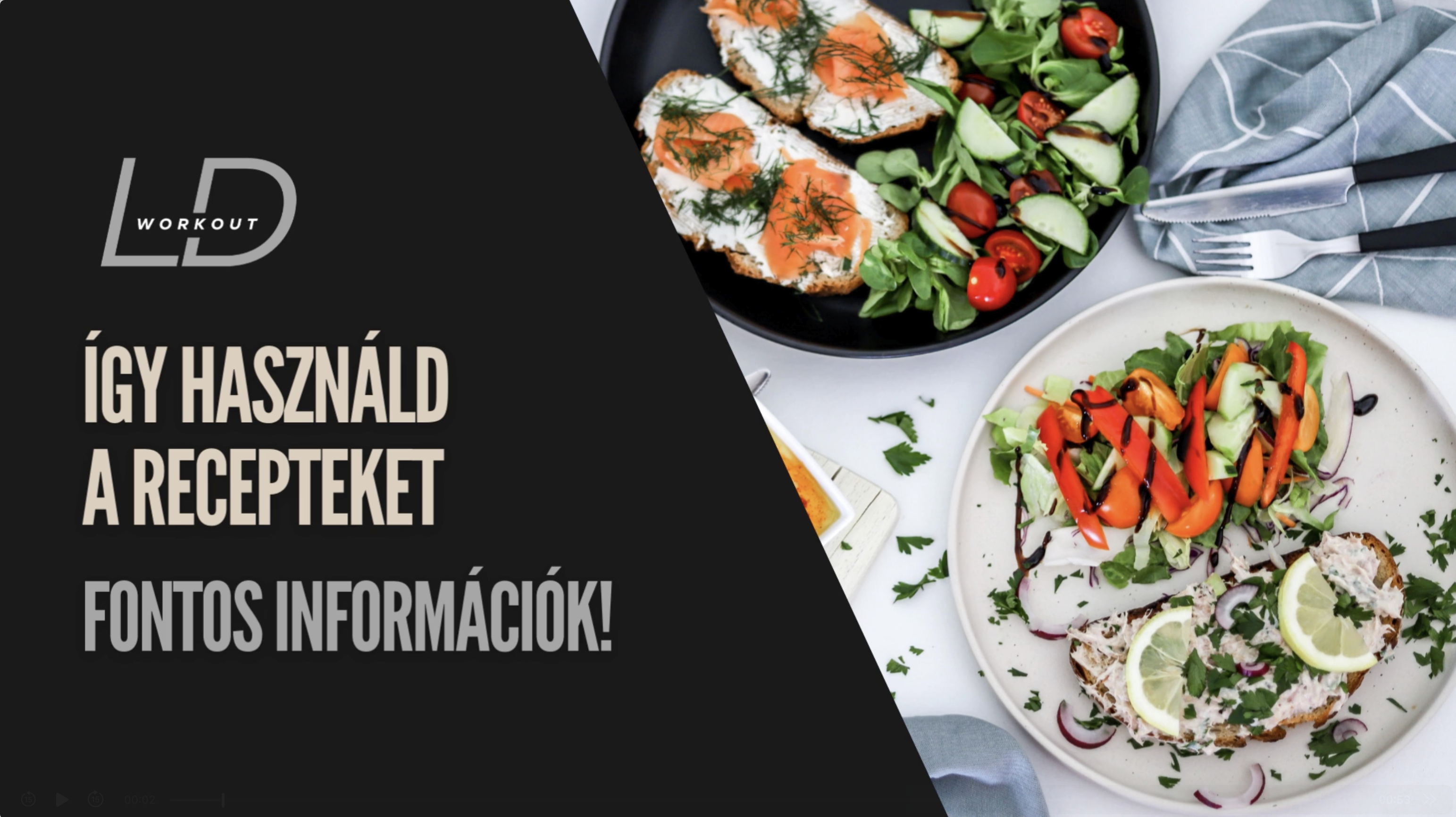 ÍGY HASZNÁLD A RECEPTEKET - FONTOS INFORMÁCIÓK