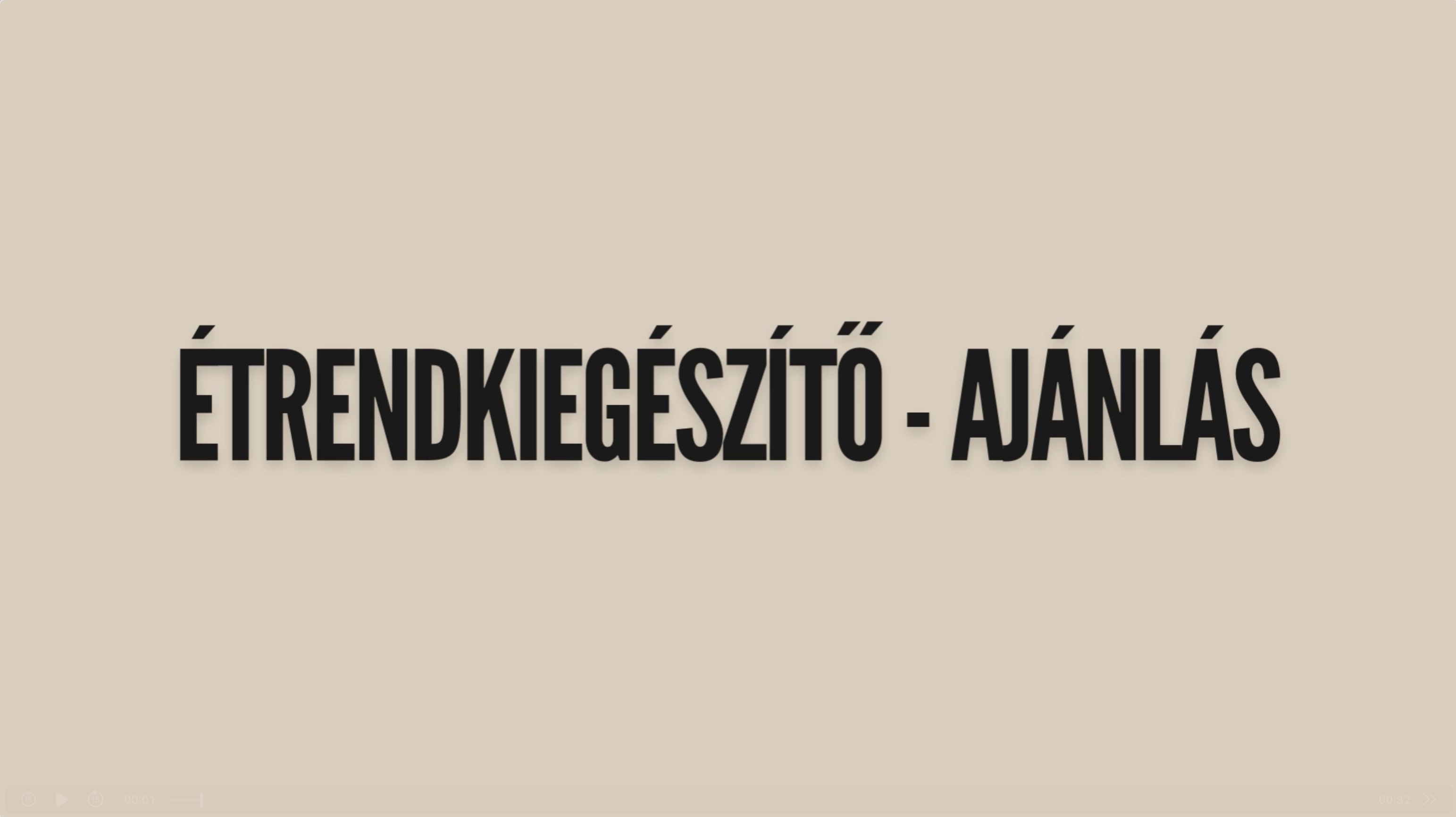 ÉTRENDKIEGÉSZÍTŐ - AJÁNLÁS