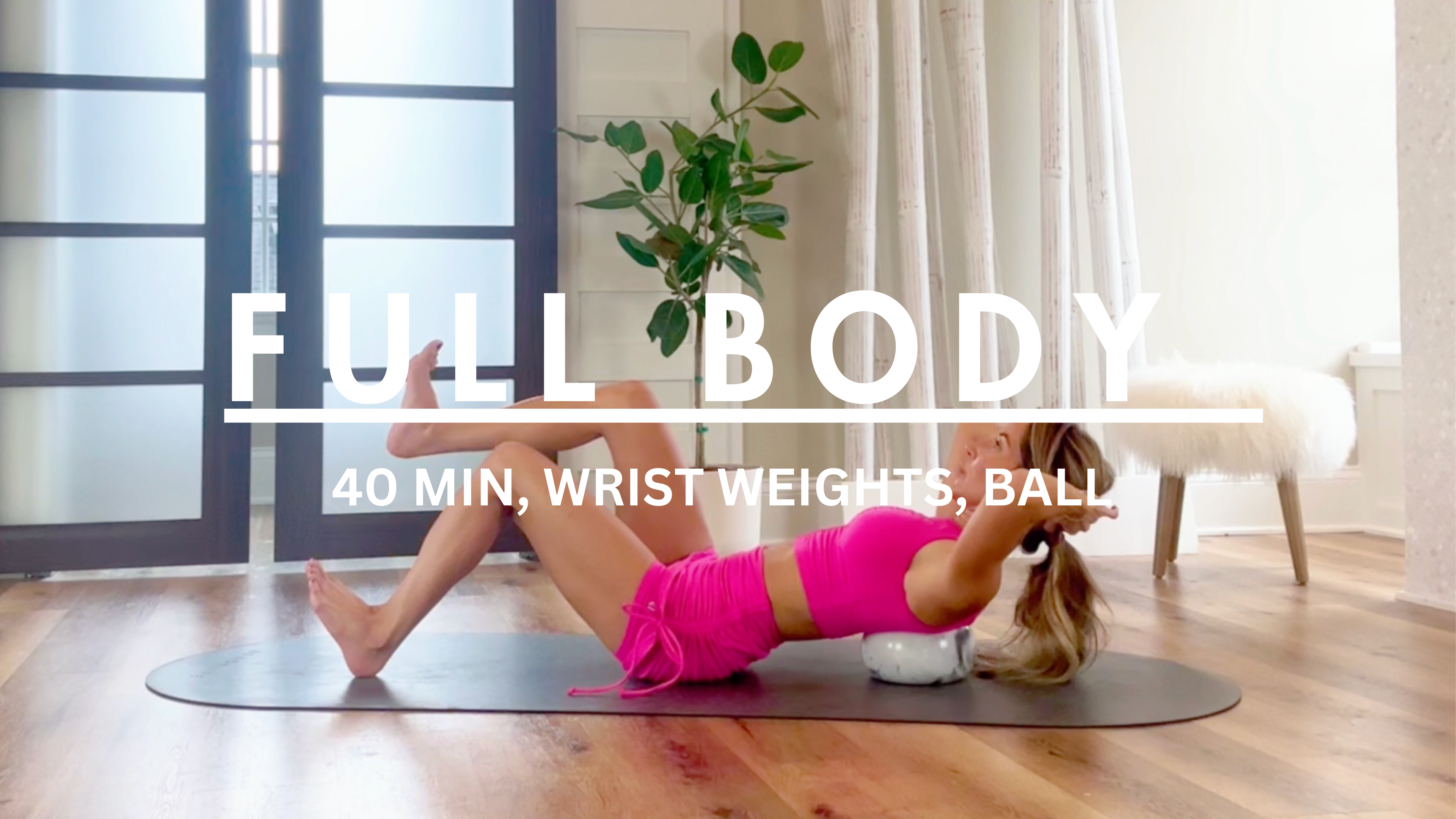 40 MIN: FULL BODY W/BALL & HAND WEIGHTS