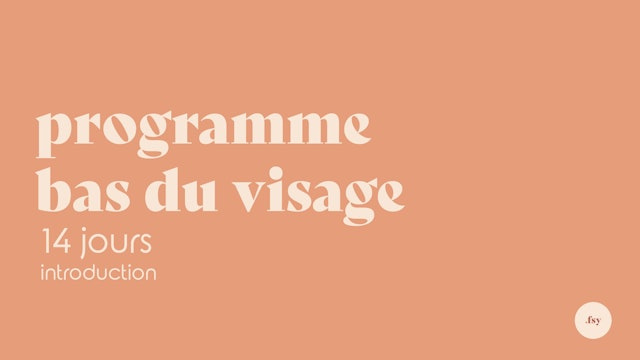 Programme Bas du Visage - Introduction