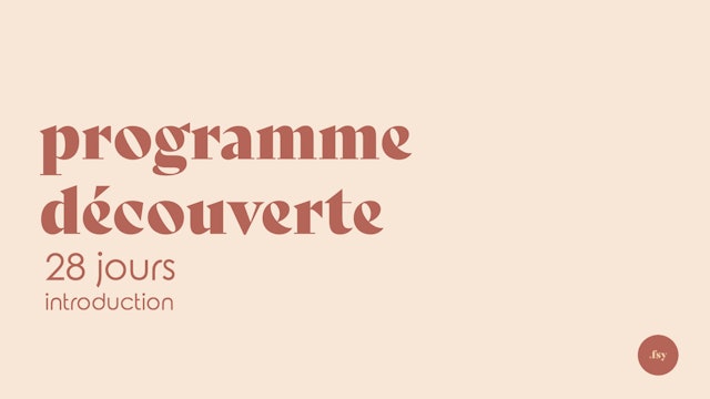 Programme Découverte - Introduction 