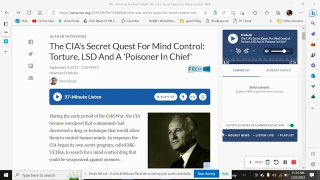 Mind Control Poisons Part I