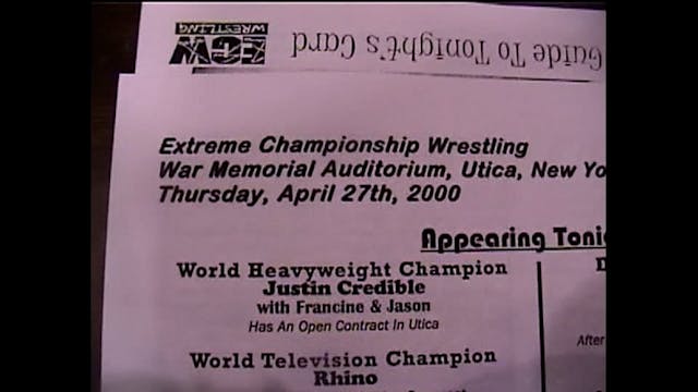 ECW Fancam: 04-27-2000-Utica, NY