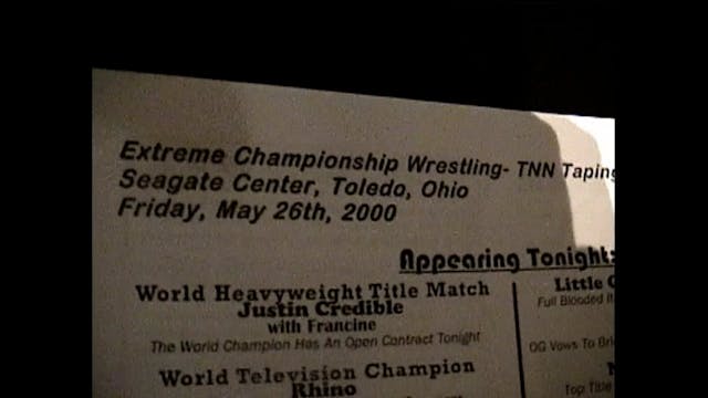 ECW Fan Cam: 05-26-2000-Toledo, OH
