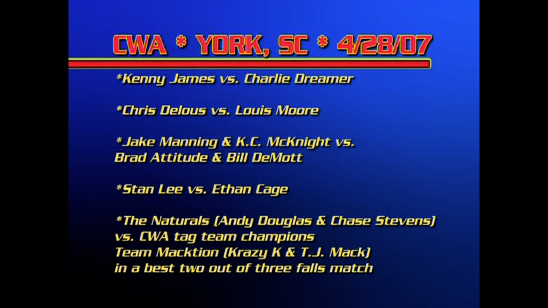 CWA: York April 2007