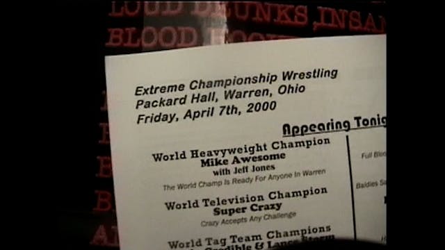 ECW Fancam: 04-07-00-Warren, Ohio