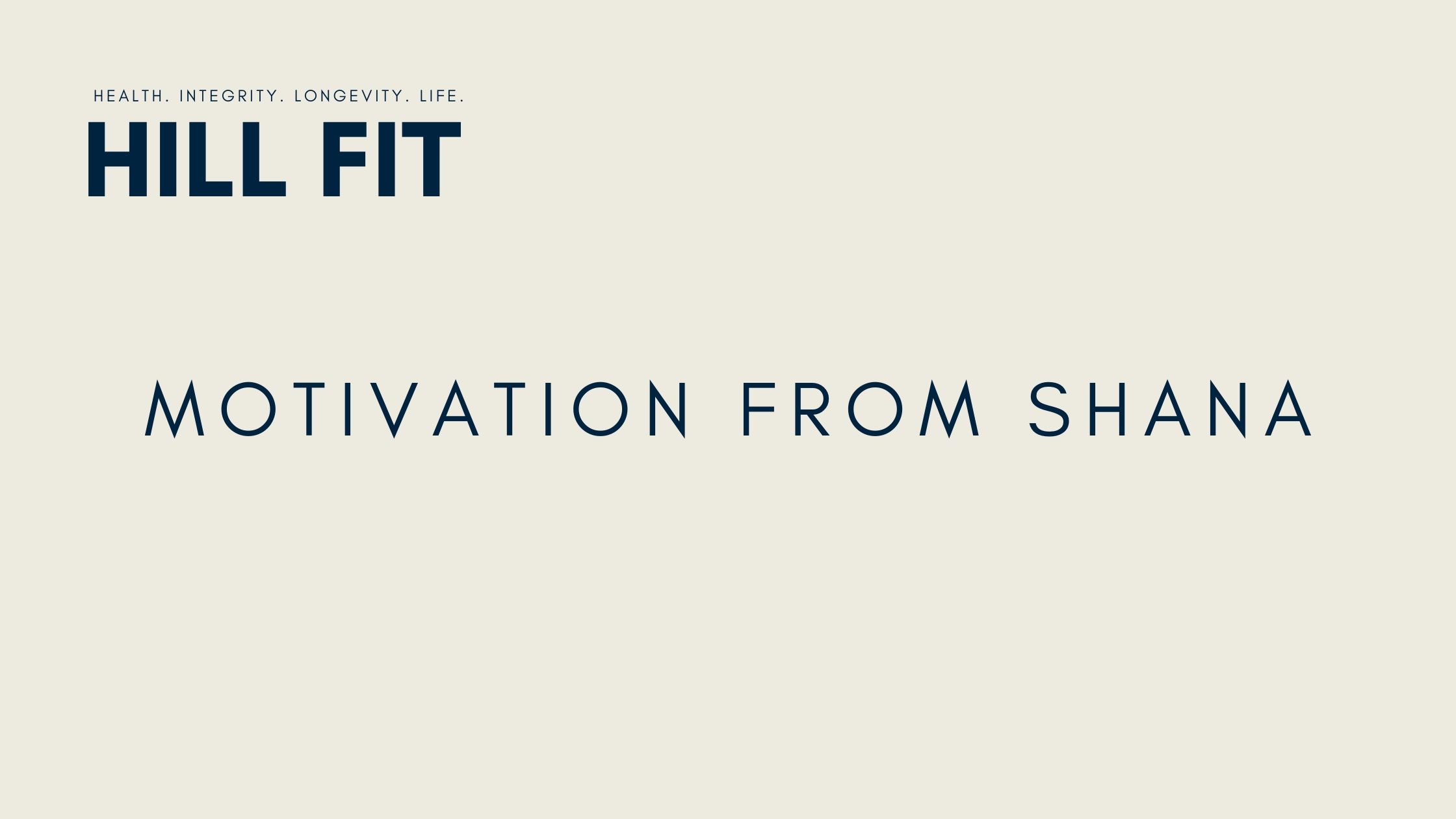 Weekly Message from Shana