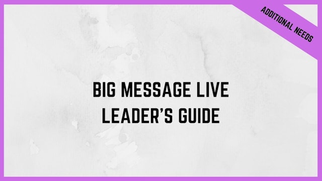 BiG Message Leader's Guide PDF