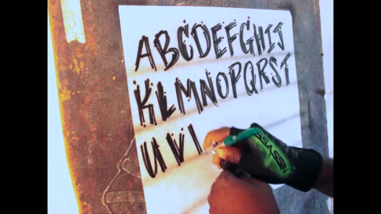 Sribble Lettering Alphabet