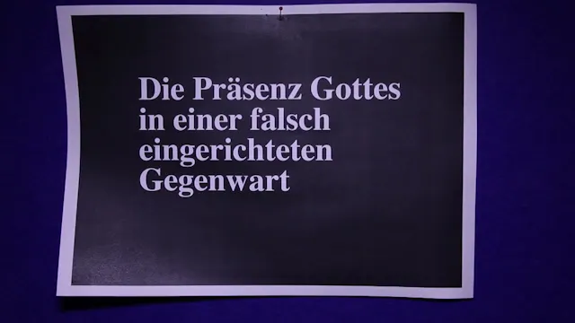 Die Präsenz Gottes in einer falsch eingerichteten Gegenwart