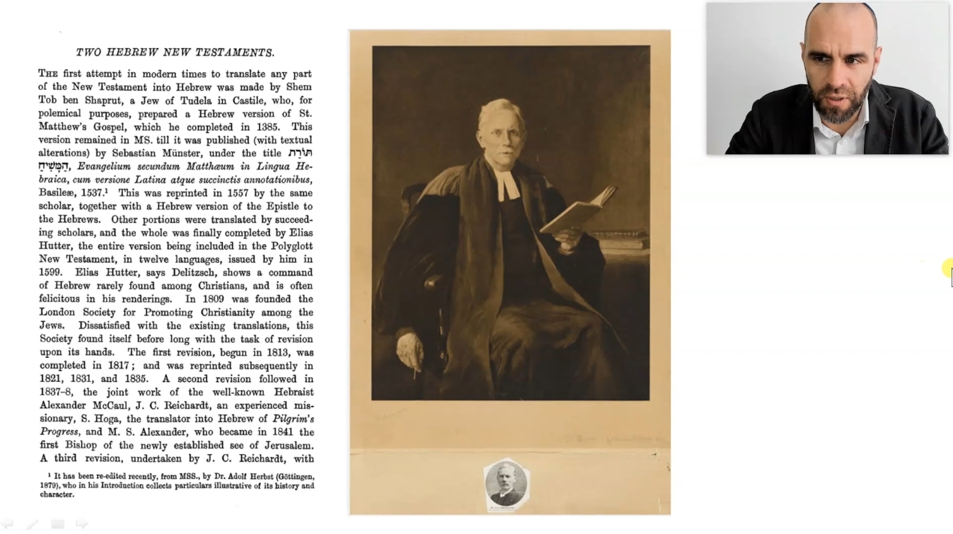 History #37 ✡ Which Hebrew N.T. Translation Was Better, Delitzsch or Salkinson?