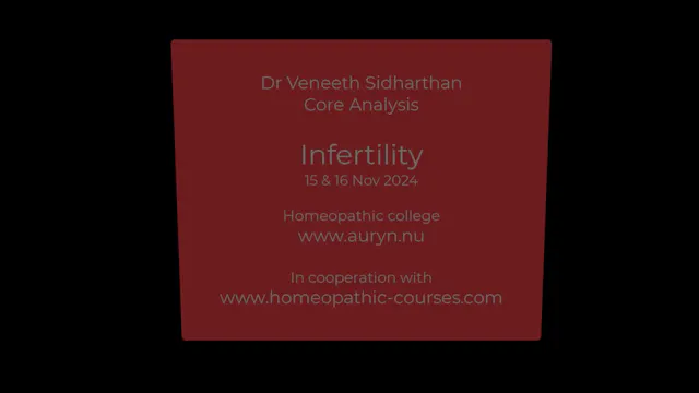 Veneeth course 3 – part 1 - Introduction to infertility