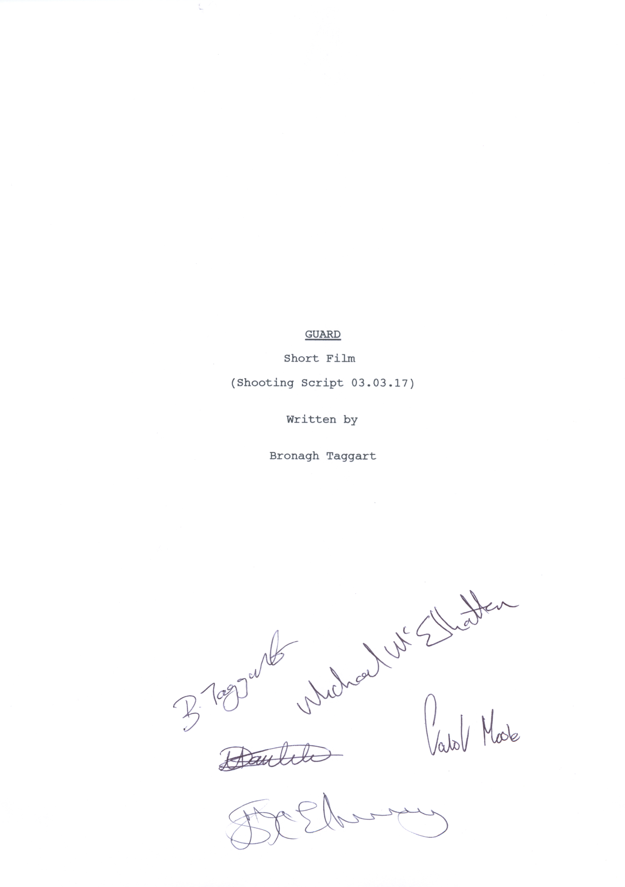 Signed Script Cover