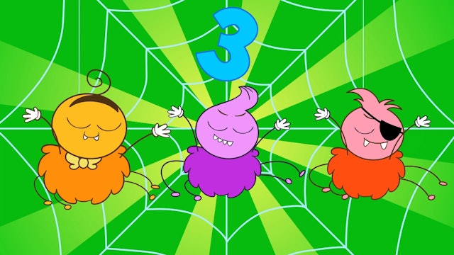 Five funny spiders