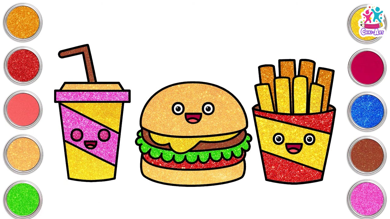 Chiki Art Burger Meal HooplaKidz Plus Fun and Educational Videos