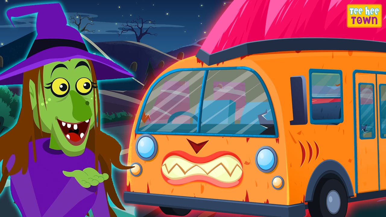 Wheels on the Bus with Skeleton, Witch and more! - Teehee Town ...