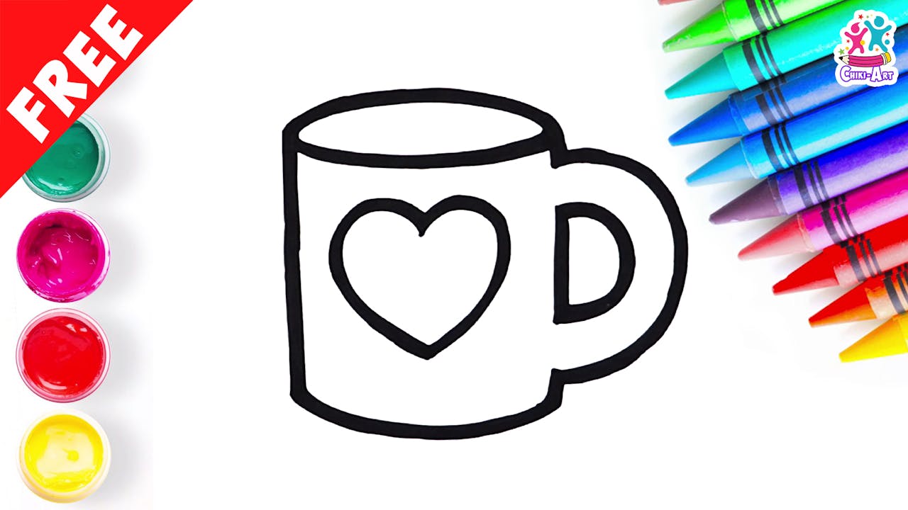 How To Draw A Mug - HooplaKidz Plus - Fun and Educational Videos