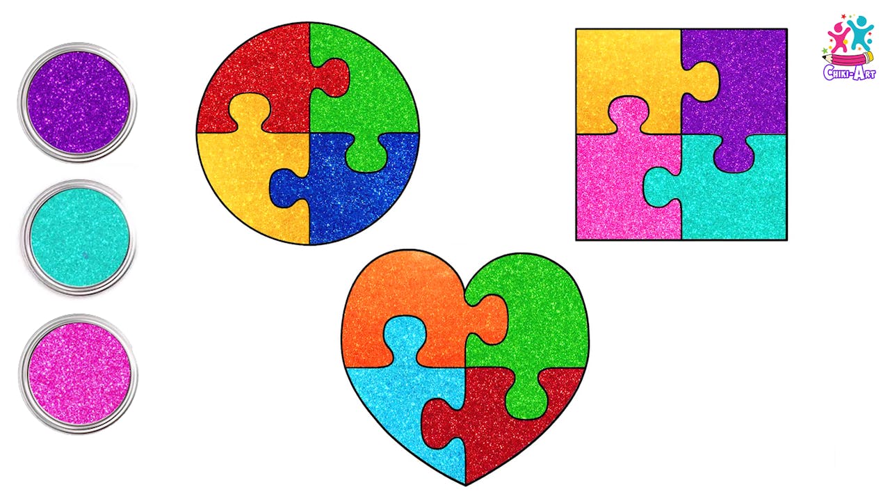 How To Draw Puzzle Shapes HooplaKidz Plus Fun and Educational Videos